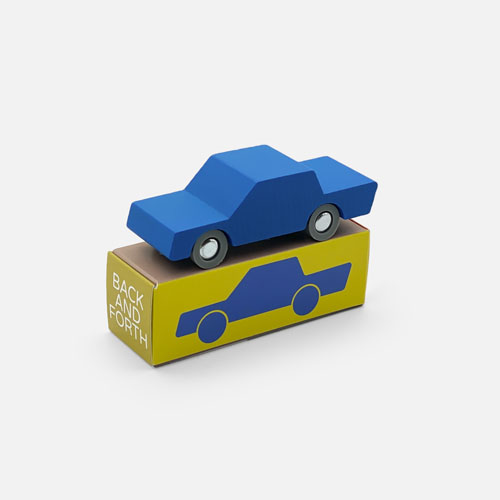 Waytoplay-wooden car-blue-popcorn kids